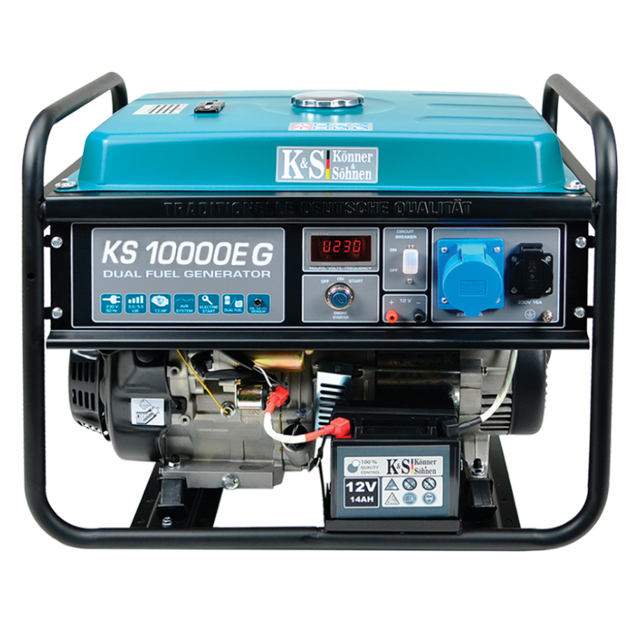 Benzininis - dujinis generatorius KS 10000E G, 8.0kW 2