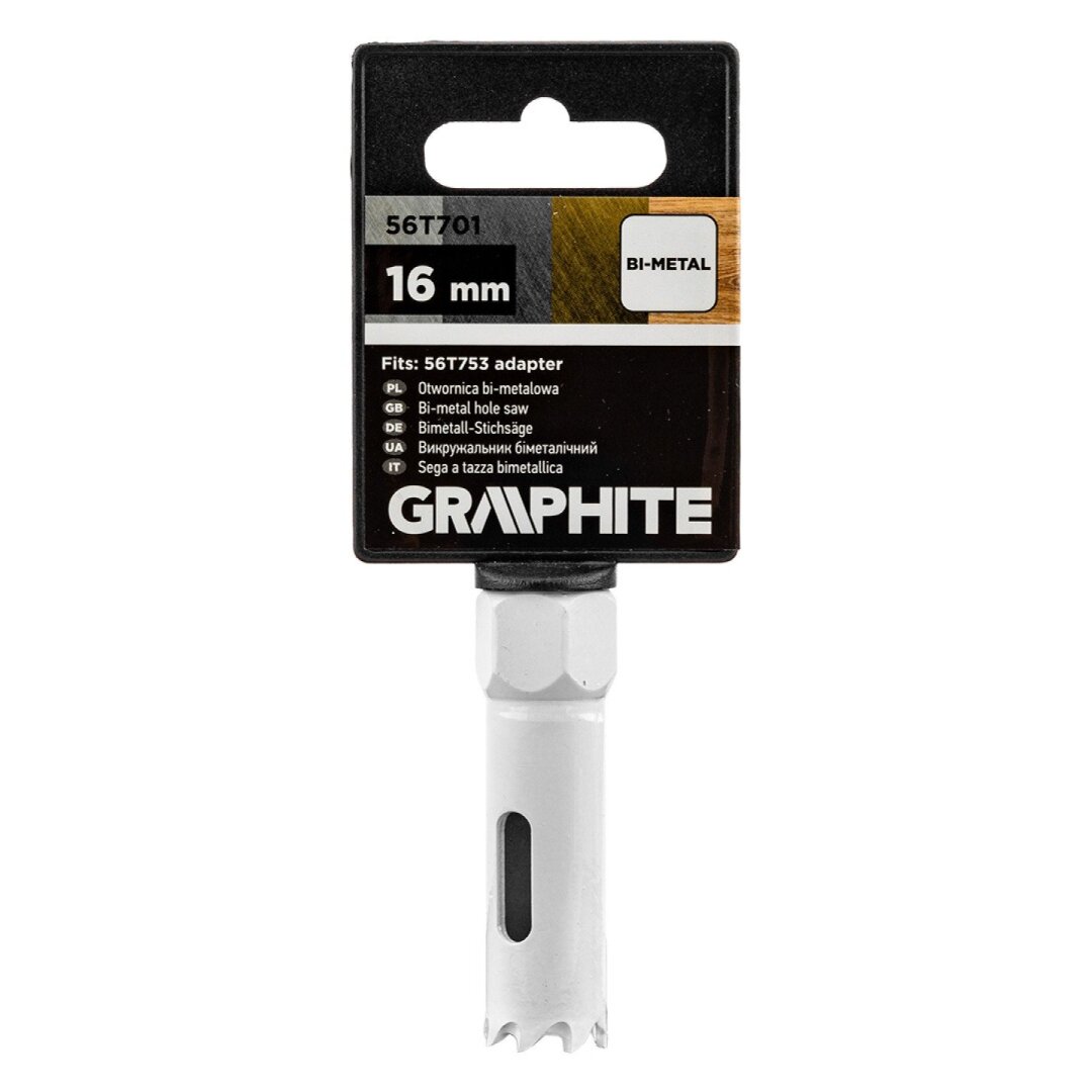 Bi-metalo gręžimo karūnėlė 16 mm 1 Bi-metalo gręžimo karūnėlė 16 mm 1