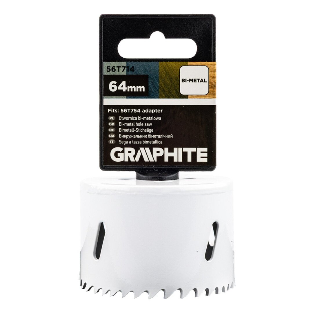 Bi-metalo gręžimo karūnėlė 64 mm 1 Bi-metalo gręžimo karūnėlė 64 mm 1