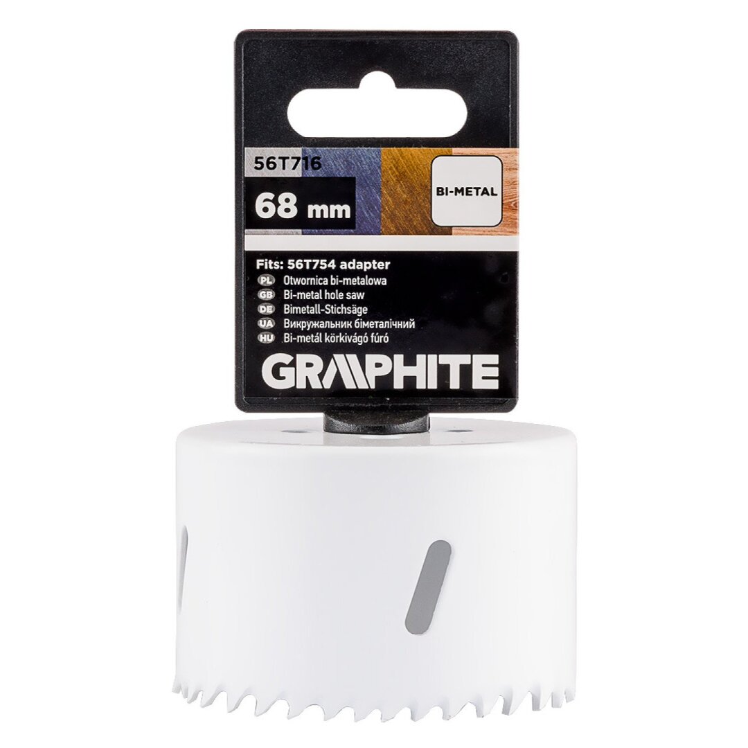 Bi-metalo gręžimo karūnėlė 68 mm 1