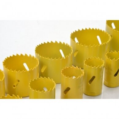 Bi-metall karūnų rinkinys BEST HSS, 19-76 mm, 17 vnt. 2 Bi-metall karūnų rinkinys BEST HSS, 19-76 mm, 17 vnt. 2