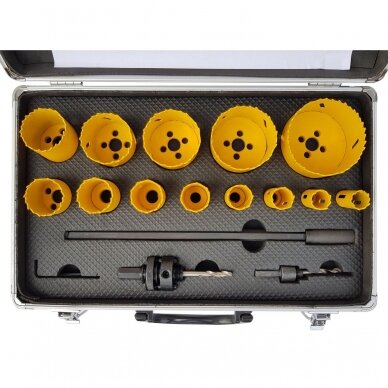 Bi-metall karūnų rinkinys BEST HSS, 19-76 mm, 17 vnt. 5