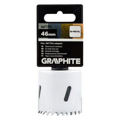 Bi-metalo gręžimo karūnėlė 46 mm 1 Bi-metalo gręžimo karūnėlė 46 mm 1