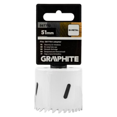 Bi-metalo gręžimo karūnėlė 51 mm 1 Bi-metalo gręžimo karūnėlė 51 mm 1