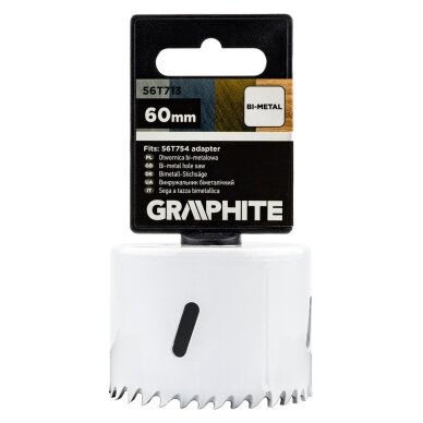 Bi-metalo gręžimo karūnėlė 60 mm 1 Bi-metalo gręžimo karūnėlė 60 mm 1