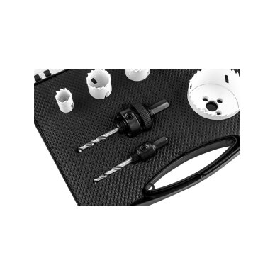 Bi-metalo gręžimo karūnėlės 19–68 mm, rinkinys 7 vnt. 2 Bi-metalo gręžimo karūnėlės 19–68 mm, rinkinys 7 vnt. 2