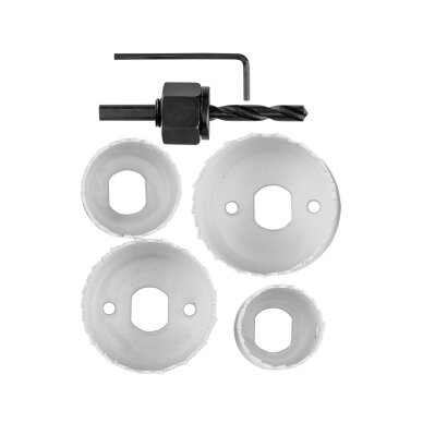 Bi-metalo gręžimo karūnėlės 32–54 mm, rinkinys 6 vnt. 6 Bi-metalo gręžimo karūnėlės 32–54 mm, rinkinys 6 vnt. 6