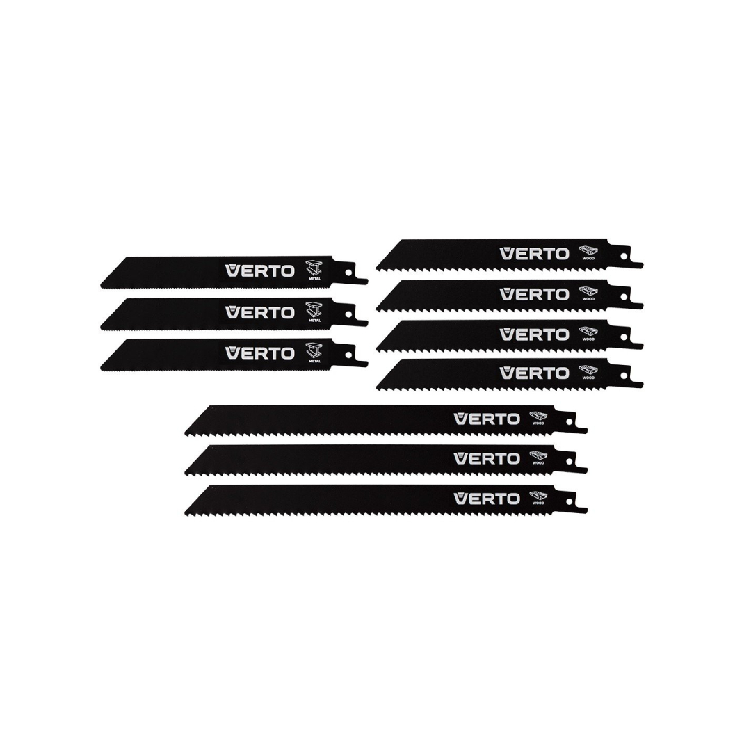 Blades for reciprocating saw, HCS, rinkinys 10 vnt. Blades for reciprocating saw, HCS, rinkinys 10 vnt.