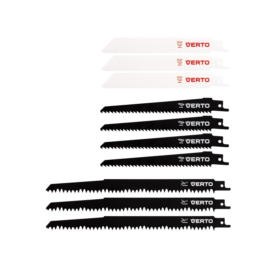 Blades for reciprocating saw, HCS/BIM, rinkinys 10 vnt.