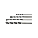 Black & white masonry drill, 4vnt., 4,6,8,10mm, buterfly tip