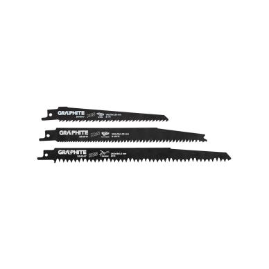 Blades for reciprocating saw,  HCS, rinkinys 3 vnt.