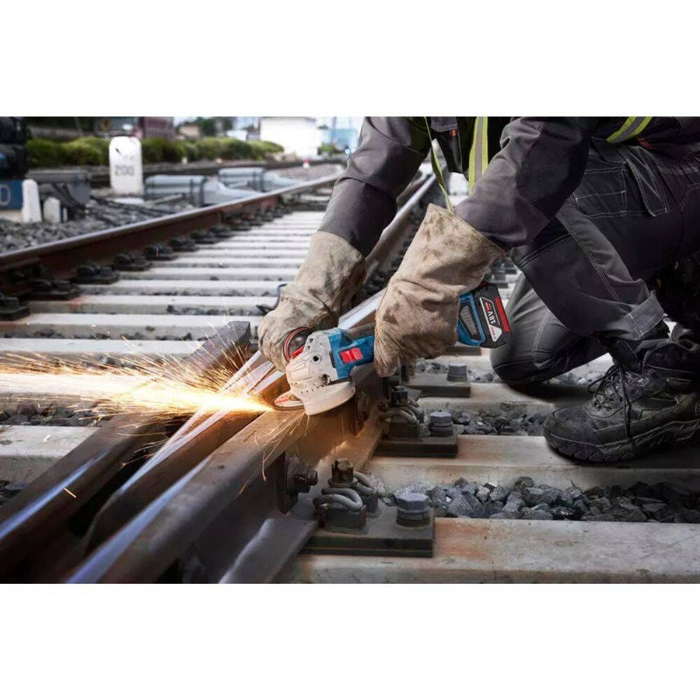 Akumuliatorinis kampinis šlifuoklis Bosch GWS 18V-11 S, 18V (be akum. ir krov.) 06019N4001 1