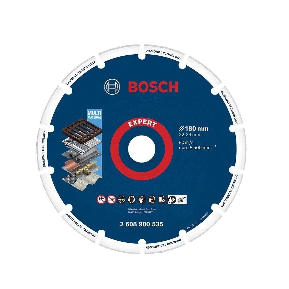 Deimantinis pjovimo diskas Bosch, 22,23x180 mm, 2608900535 Deimantinis pjovimo diskas Bosch, 22,23x180 mm, 2608900535