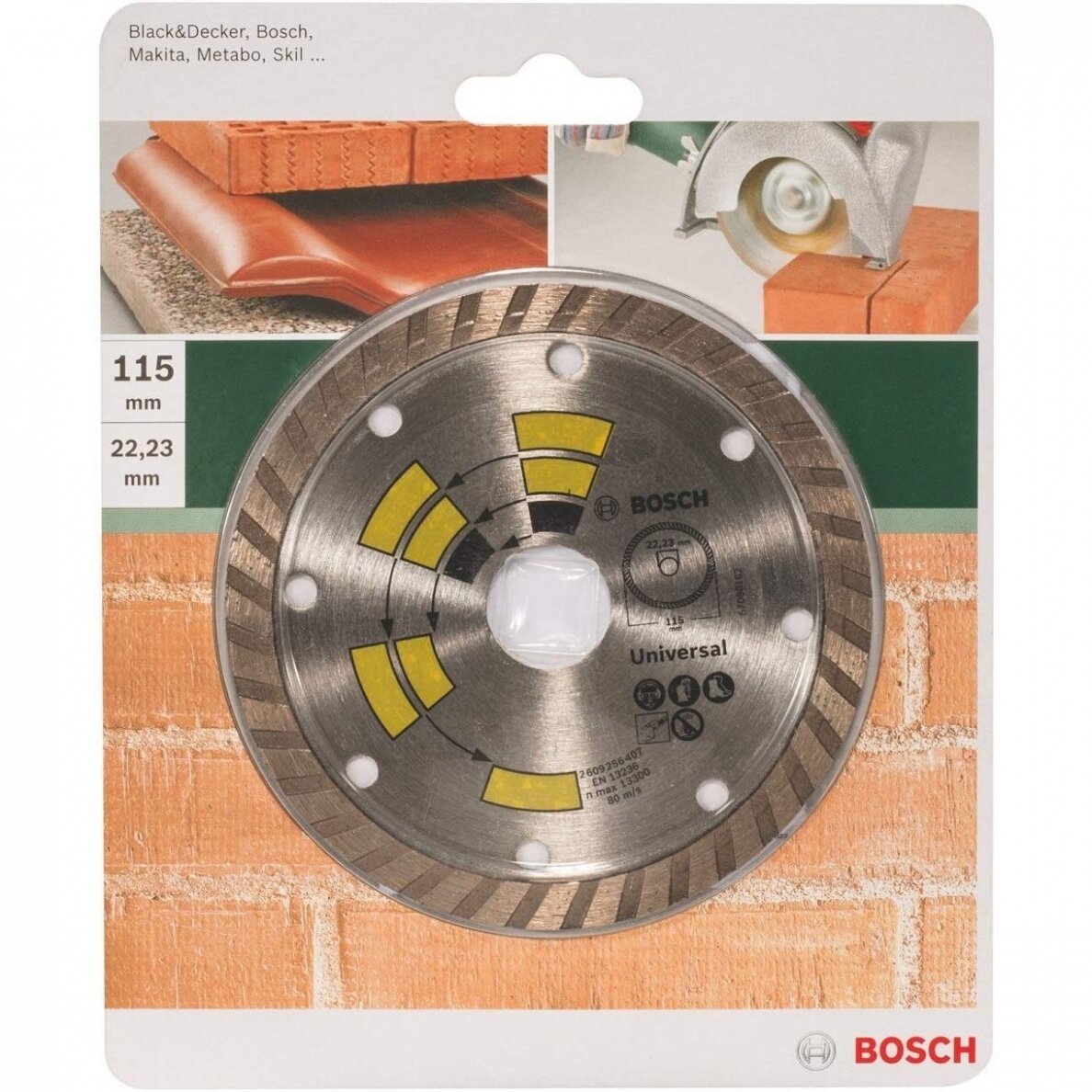 BOSCH Deimantinis pjovimo diskas 115mm Univesal Turbo