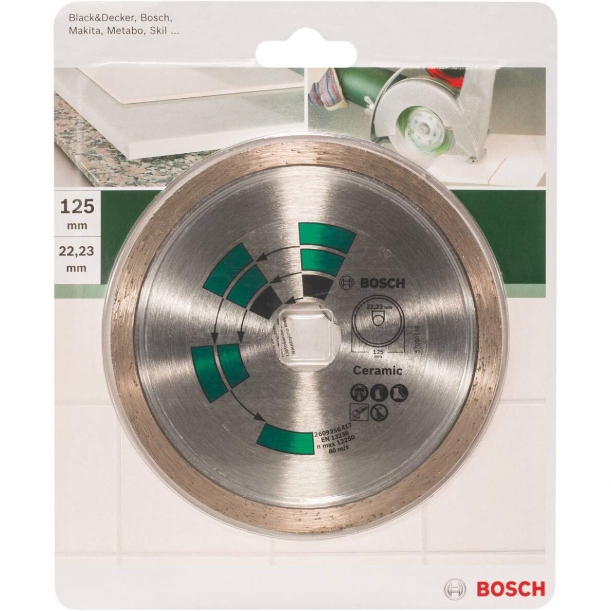 BOSCH Deimantinis pjovimo diskas 125mm Tiles 1 BOSCH Deimantinis pjovimo diskas 125mm Tiles 1