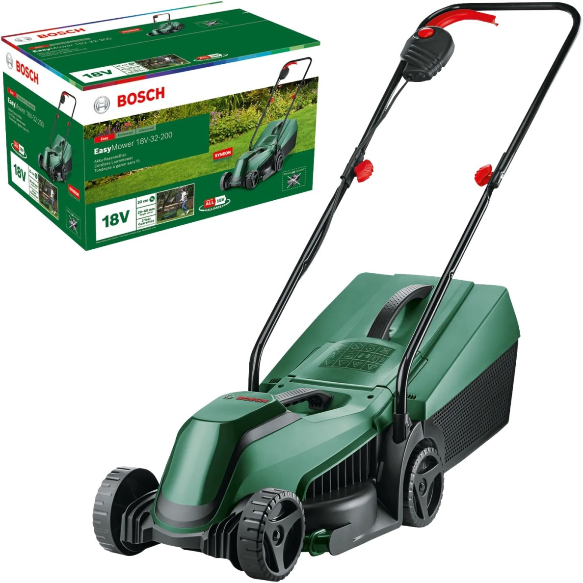 Akumuliatorinė vejapjovė Bosch Easy Mower 18V-32-200, 18 V, 32 cm, 06008B9D01 (be akum. ir krov.) Akumuliatorinė vejapjovė Bosch Easy Mower 18V-32-200, 18 V, 32 cm, 06008B9D01 (be akum. ir krov.)