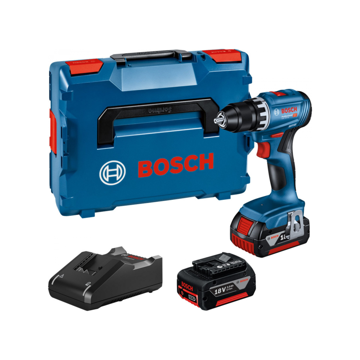 Akum. suktuvas-gręžtuvas Bosch GSR 18V-45, 18V, 2x 3.0Ah, 06019K3204 Akum. suktuvas-gręžtuvas Bosch GSR 18V-45, 18V, 2x 3.0Ah, 06019K3204