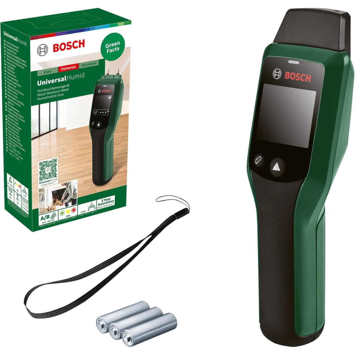 Drėgmės matuoklis Bosch UniversalHumid, 0603688001 Drėgmės matuoklis Bosch UniversalHumid, 0603688001