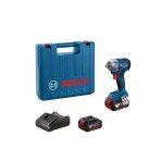 Akum. smūginis veržliasukis Bosch GDS 18V-350 Professional, 18 V, 2x4,0 Ah, 06019M5021