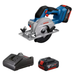 Akumuliatorinis diskinis pjūklas Bosch GKS 18V-51, 18 V, 2x4,0Ah CT, 06019M3122