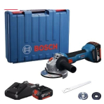 Akumuliatorinis kampinis šlifuoklis Bosch GWS 18V-8, 18V, 2x4.0Ah, 06019N9020