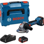 Akumuliatorinis kampinis šlifuoklis Bosch GWS 18V-8, 18V, 2x4.0Ah, 06019N9002