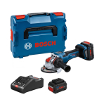 Akum. kampinis šlifuoklis Bosch GWX 18V-15 PSC, 18V, 2x8.0Ah, 06019H6G01