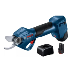 Akumuliatorinis sekatorius Bosch Pro Pruner, 12 V, 2x3,0 Ah, 06019K1021