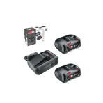 Akum. ir kroviklio rinkinys Bosch Starter Set, 18 V, 2x2,5 Ah akum., 1600A031T5