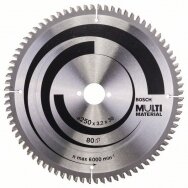 Pjovimo diskas medienai Bosch MULTI MATERIAL, 250x3,2x30,0 mm, Z80, 2608640516