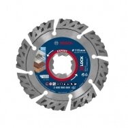 Deimantinis pjovimo diskas Bosch, 115x22,23 mm, X-Lock, 2608900669