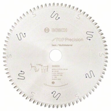 Pjovimo diskas Bosch, 254 x 30 x 2,3 mm, 80 2608642098 Pjovimo diskas Bosch, 254 x 30 x 2,3 mm, 80 2608642098