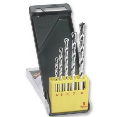 Grąžtų komplektas akmeniui Bosch HM, Ø4-8 mm, 5 vnt., 2607019439 Grąžtų komplektas akmeniui Bosch HM, Ø4-8 mm, 5 vnt., 2607019439