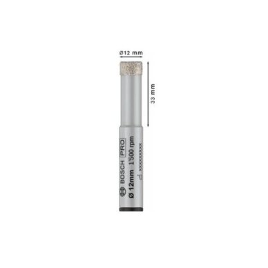 Deimantinis grąžtas Bosch PRO Ceramic, 12x33mm, 2608599057