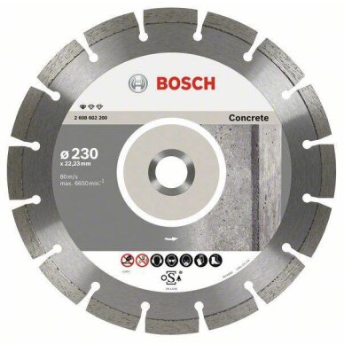 Deimantinis pjovimo diskas Bosch BPE, 230x22.23mm, 10 vnt., 2608603243 Deimantinis pjovimo diskas Bosch BPE, 230x22.23mm, 10 vnt., 2608603243