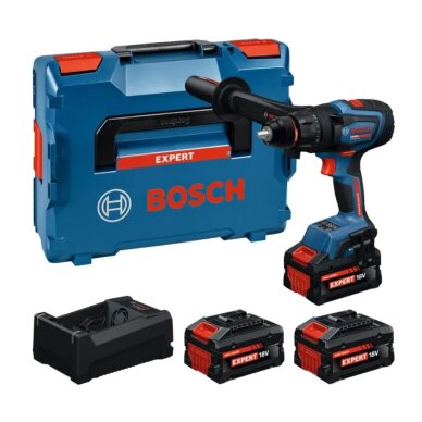 Akumuliatorinis gręžtuvas-suktuvas Bosch EXSR18V-150 2x8.0Ah EXBA, 1x5.5Ah,GAL 12V/18V-80,LB 06019R2202