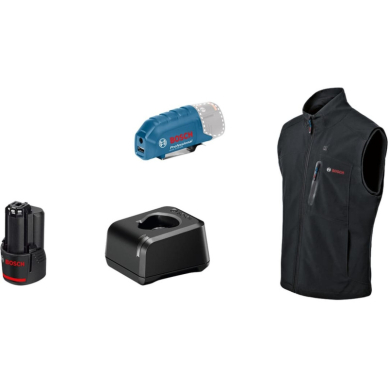 Šildoma liemenė Bosch GHV12 18V, dydis 3XL, 1x2.0Ah, 06188000G9