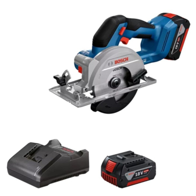 Akumuliatorinis diskinis pjūklas Bosch GKS 18V-51, 18 V, 2x4,0Ah CT, 06019M3122