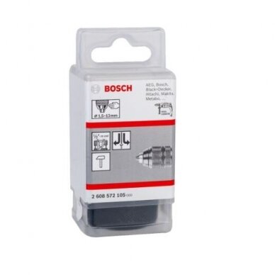 Greitos fiksacijos griebtuvas Bosch, 1.5-13 mm 1 Greitos fiksacijos griebtuvas Bosch, 1.5-13 mm 1
