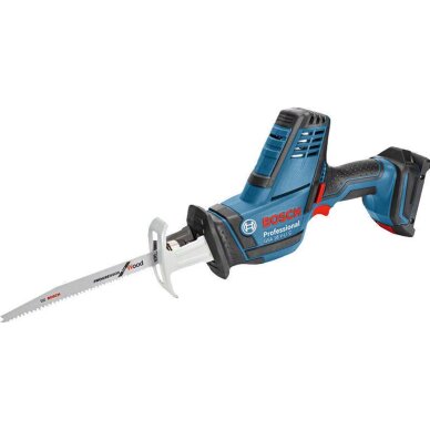 Akum. tiesinis pjūklas Bosch GSA 18 V-LI C, 18V (be akum. ir krov.) 06016A5004
