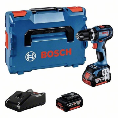 Akum. suktuvas-gręžtuvas Bosch GSB 18V-90 C, 18 V, 2x4,0 Ah, 06019K6104