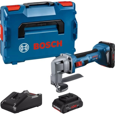 Akumuliatorinės metalo žirklės Bosch GSC 18V-16 E, 18 V, 2x4,0 Ah, 0601926301 Akumuliatorinės metalo žirklės Bosch GSC 18V-16 E, 18 V, 2x4,0 Ah, 0601926301