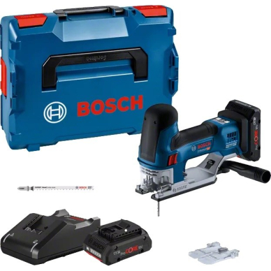 Akumuliatorinis siaurapjūklis Bosch GST 18V-155 SC, 18V, 2x4.0Ah, 06015B0002