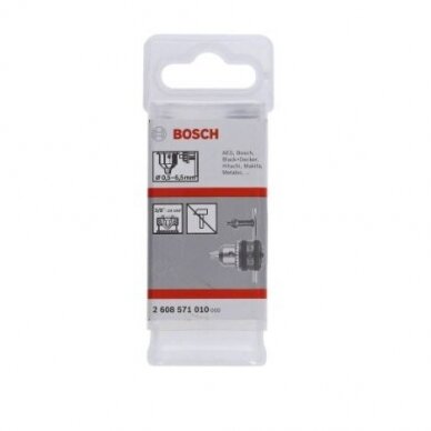 Griebtuvas su raktu Bosch, 3/8-24, 0.5-6.5mm 1 Griebtuvas su raktu Bosch, 3/8-24, 0.5-6.5mm 1