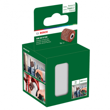 Šlifavimo lankstus diskas Bosch PRR 250, 60mm, 120 1 Šlifavimo lankstus diskas Bosch PRR 250, 60mm, 120 1