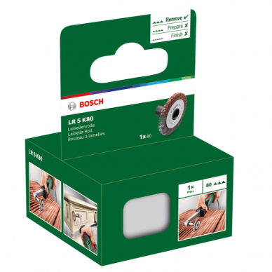 Šlifavimo diskas Bosch PRR 250, 5 mm, 80 1 Šlifavimo diskas Bosch PRR 250, 5 mm, 80 1