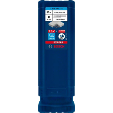 Grąžtas betonui Bosch SDS-plus-7X grąžtas 8x150x215mm, 30 vnt. 2608900184