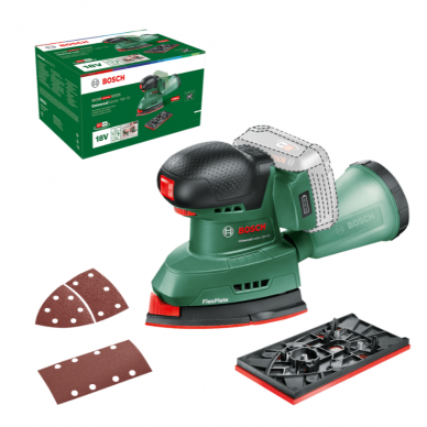 Akumuliatorinis šlifuoklis Bosch UniversalSander 18V-10, 18 V, (be akum. ir krov.) Akumuliatorinis šlifuoklis Bosch UniversalSander 18V-10, 18 V, (be akum. ir krov.)