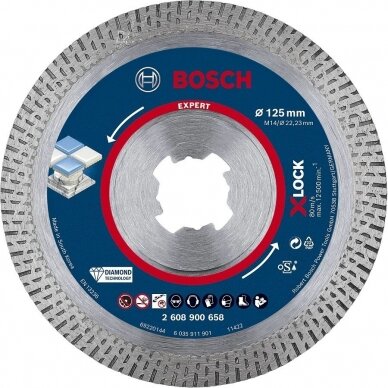Deimantinis pjovimo diskas Bosch, 125 mm, 2608900658 Deimantinis pjovimo diskas Bosch, 125 mm, 2608900658
