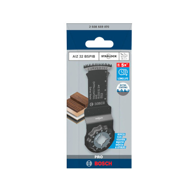 Geležtė daugiafunkciniam įrankiui Bosch AIZ 32 BSPIB, Multi Mat. 32 x 50mm, 1 vnt.STARLOCK 2608669070